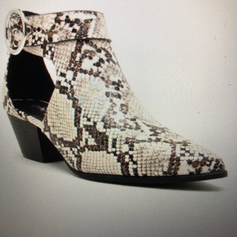 NIB snake print booties